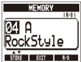 ZOOM A3 - | To cycle through patch memories in the list in order using the footswitch - 6