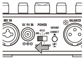 ZOOM A3 - When using batteries - 2