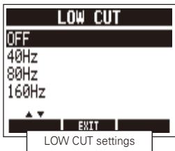 ZOOM A3 - | To change mic input settings - 6