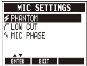ZOOM A3 - | To change mic input settings - 3