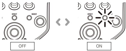 ZOOM A3 - | To turn the boost ON and OFF - 2