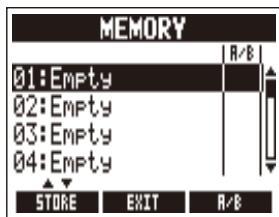 ZOOM A3 - | To select a patch memory - 4