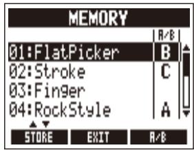 ZOOM A3 - | To cycle through patch memories in the list in order using the footswitch - 5