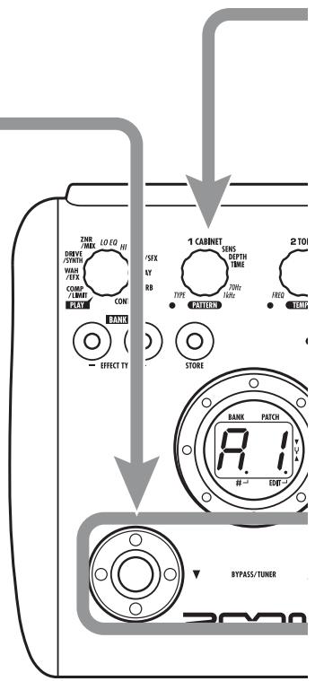 ZOOM B21U - Patch change at bypass/mute - 1