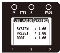 ZOOM B3 - | To view the firmware versions - 2