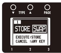ZOOM B3 - | To select whether to store or swap the patch - 3
