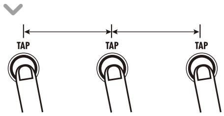 ZOOM B3 - Setting the tempo by tapping - 1