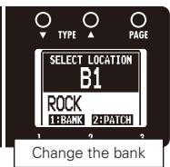 ZOOM B3 - To change the bank where stored/swapped - 5
