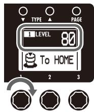 ZOOM B3 - | To adjust the rhythm level - 1