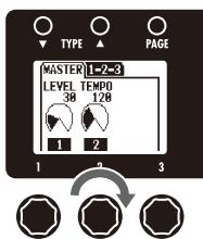 ZOOM B3 - | To set the master tempo - 2