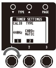 ZOOM B3 - | To change the tuner's standard pitch - 1