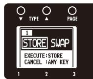 ZOOM B3 - To change the bank where stored/swapped - 3