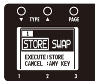 ZOOM B3 - To change the patch number where stored/swapped - 2