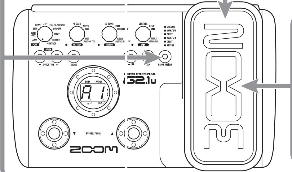 ZOOM G21U - Operate the pedal - 2