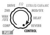 ZOOM G21U - Set the Module selector to the "CONTROL" position. - 1