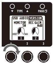 ZOOM G3 - | To adjust the USB audio monitoring balance - 1