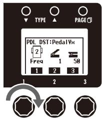 ZOOM G3 - To select the controlled parameter - 1