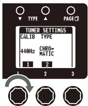ZOOM G3 - | To change the tuner's standard pitch - 1