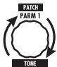 ZOOM G92TT - Turn parameter knob 1 to select the parameter that is to be controlled. - 1