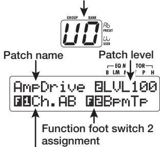 ZOOM G92TT - [Indication in play mode] - 1