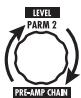ZOOM G92TT - To adjust the overall level of the patch, turn parameter knob 2 in play mode. - 1