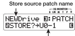ZOOM G92TT - Storing a patch (store mode) - 2