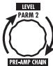 ZOOM G92TT - When parameter knob 2 is turned - 1