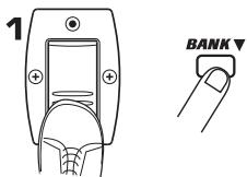 ZOOM GFX3 - Use the BANK [▲]/[▼] keys and the foot switches [1] - [3] to select the bank and patch number in which to store the patch. - 1