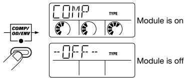 ZOOM GFX4 - Press one of the module keys (COMP/OD/ENV, DRIVE, EQUALIZER, PEDAL, MODULATION, DELAY/REVERB) to select the target module. - 1