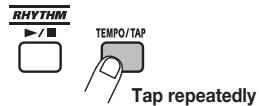 ZOOM GFX5 - To change the tempo, press the [TEMPO/TAP] key and then turn the [VALUE] dial. - 2