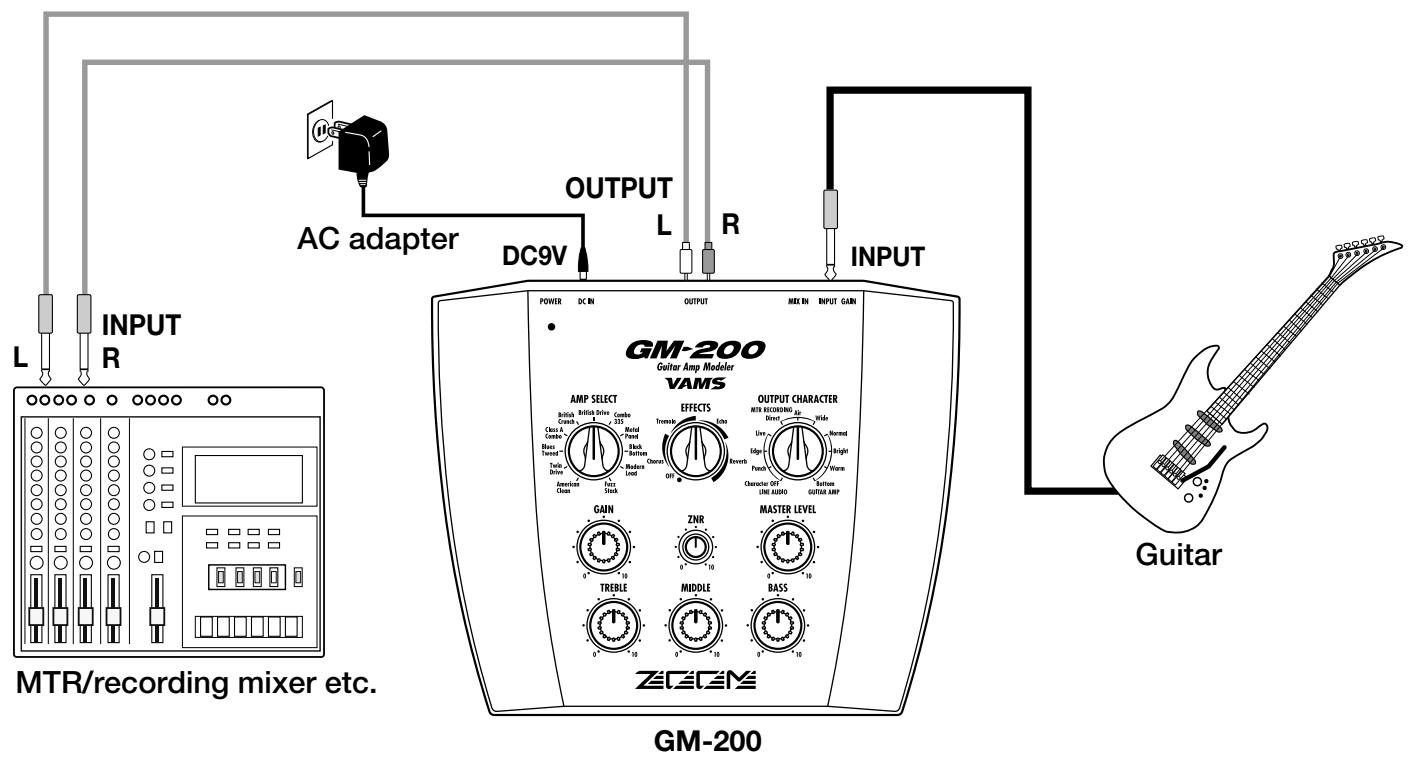 ZOOM GM200 - DC IN (AC adapter) jack - 2