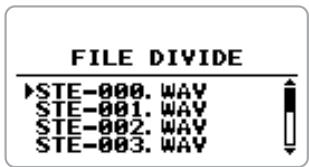 ZOOM H4V2 - Move the jog dial up/down to bring the cursor to "DIVIDE". Then press the jog dial. - 1