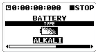 ZOOM H4V2 - Move the jog dial up/down to bring the cursor to "BATTERY". Then press the jog dial. - 1