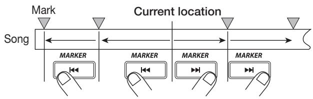 ZOOM MRS1608 - From the main screen, press either the MARKER [←] or [▶] key in the control section. - 1