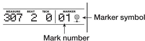 ZOOM MRS1608 - Press the [MARK] key in the control section. - 1