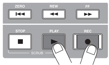 ZOOM MRS1608 - To start recording, press the PLAY [▶] key while holding down the REC [●] key. - 1