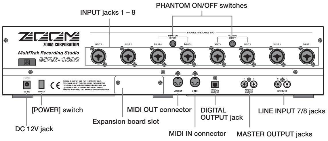 ZOOM MRS1608 - Rear panel - 1