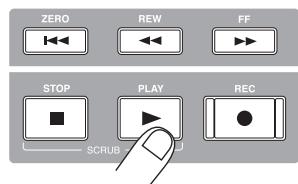 ZOOM MRS1608 - Press the PLAY [▶] key in the transport section. - 1