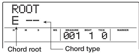 ZOOM MRS1608 - Use the cursor up/down keys to bring up the indication "ROOT" on the first line of the display. - 1