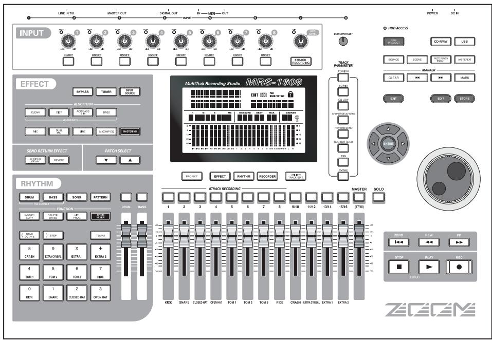 ZOOM MRS1608 - MultiTrak Recording Studio MRS-1608 - 1