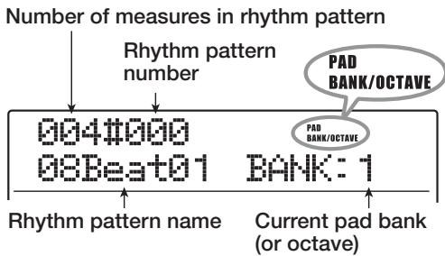 ZOOM MRS1608 - From the main screen, press the [PATTERN] key in the rhythm section, so that the key lights up. - 1