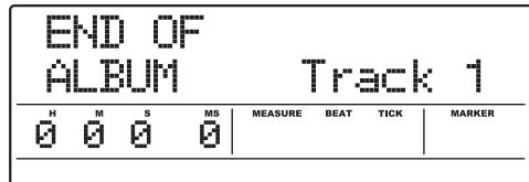 ZOOM MRS1608 - Perform steps 1 - 6 of "Creating an audio CD by album", select the disc-at-once (DAO) write method, and bring up the album screen. - 1