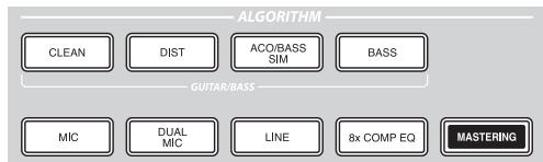 ZOOM MRS1608 - Use the [ALGORITHM] keys in the effect section to select the desired algorithm. - 1