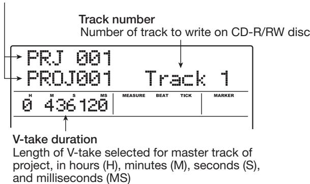 ZOOM MRS1608 - Turn the dial to select the project to be used as track 1 of the album. - 1