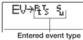ZOOM MRS1608 - Press the cursor up key repeatedly to bring up the indication “ EV ” on the first line of the display. - 1