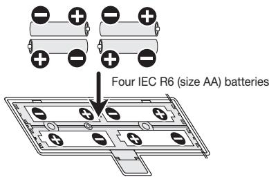 ZOOM MRS4 - Operating the unit on batteries - 2