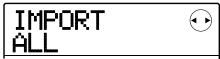 ZOOM MRS8 - Use the cursor left/right keys to bring up the indication "UTILITY IMPORT" on the display, and press the [ENTER] key. - 1