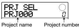 ZOOM MRS8 - Refer to steps 1-3 of "Basic procedure" to bring up the indication "PROJECT SELECT" on the display. Then press the [ENTER] key. - 1