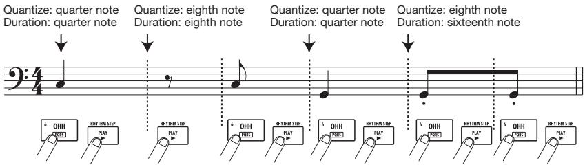 ZOOM MRS8 - Bass sequence step input - 1