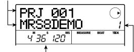 ZOOM MRS8 - Turn the dial to select the project to register at the beginning of the playlist. - 1